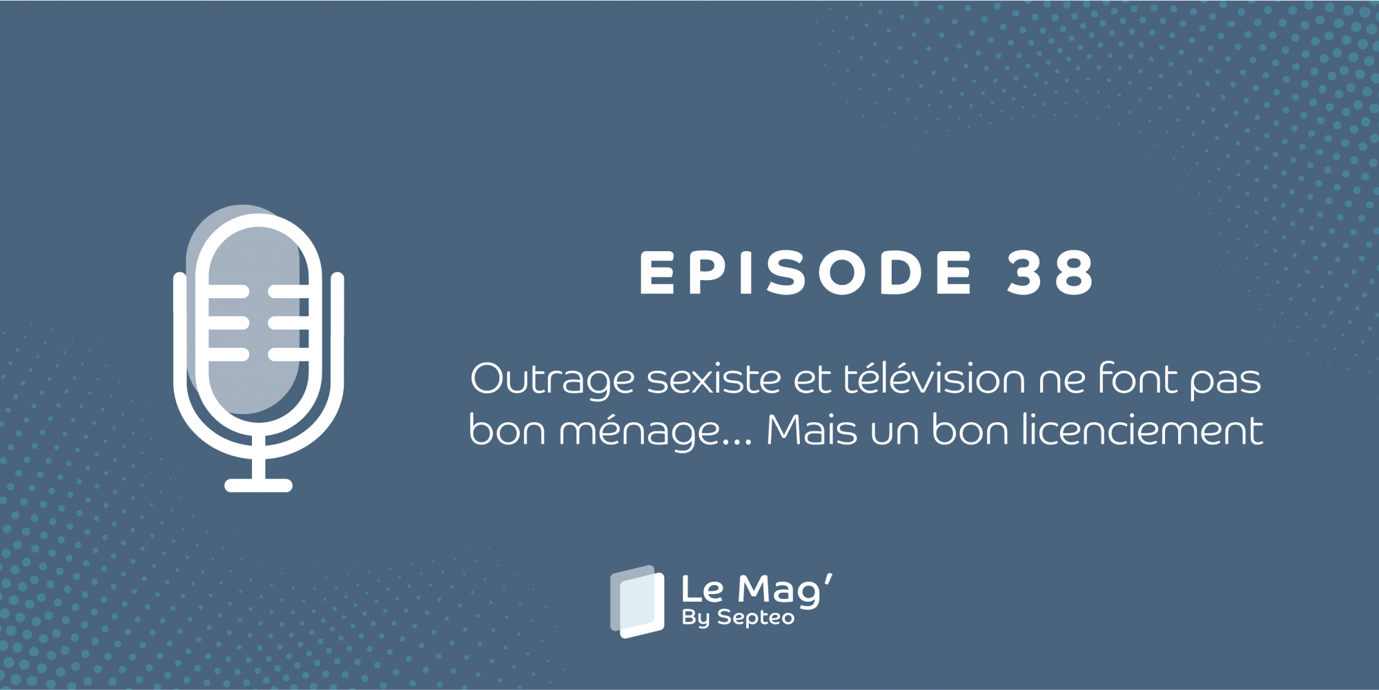 EPISODE 38 :  Outrage sexiste et télévision ne font pas bon ménage... Mais un bon licenciement